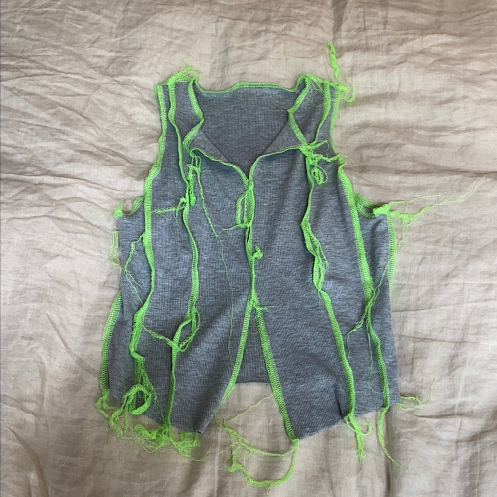 Boutique rugged neon tank top